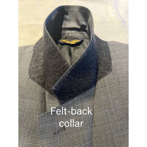 Brooks Brothers Brooksease 43R 38x28+ Gray Blue Plaid 2 Piece Suit Jacket Pants - Picture 15 of 16